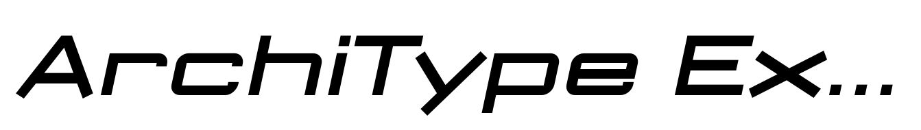 ArchiType Expanded Bold Italic